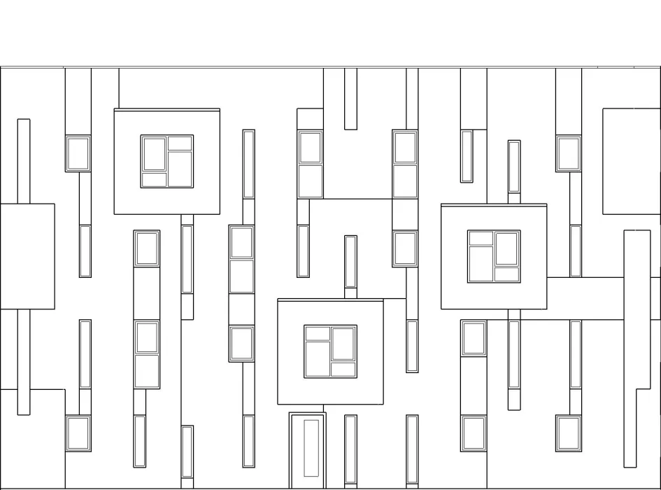 Diagram of exterior elevation of Armstrong Place Senior in San Francisco.