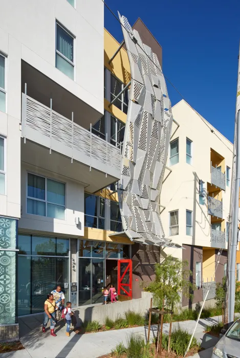 Exterior view of the entrance to Bayview Hill Gardens in San Francisco, Ca.