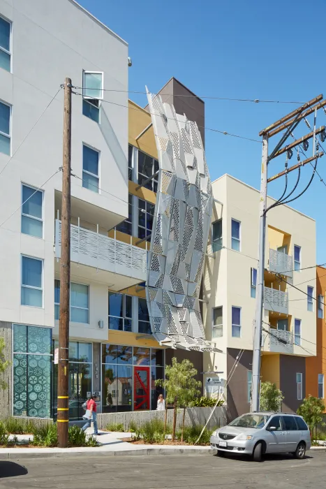 Exterior view of entrance to Bayview Hill Gardens in San Francisco, Ca.