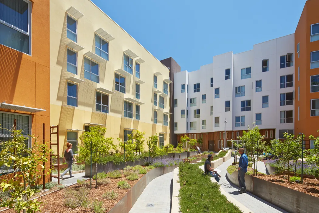 Courtyard at Bayview Hill Gardens in San Francisco, Ca.