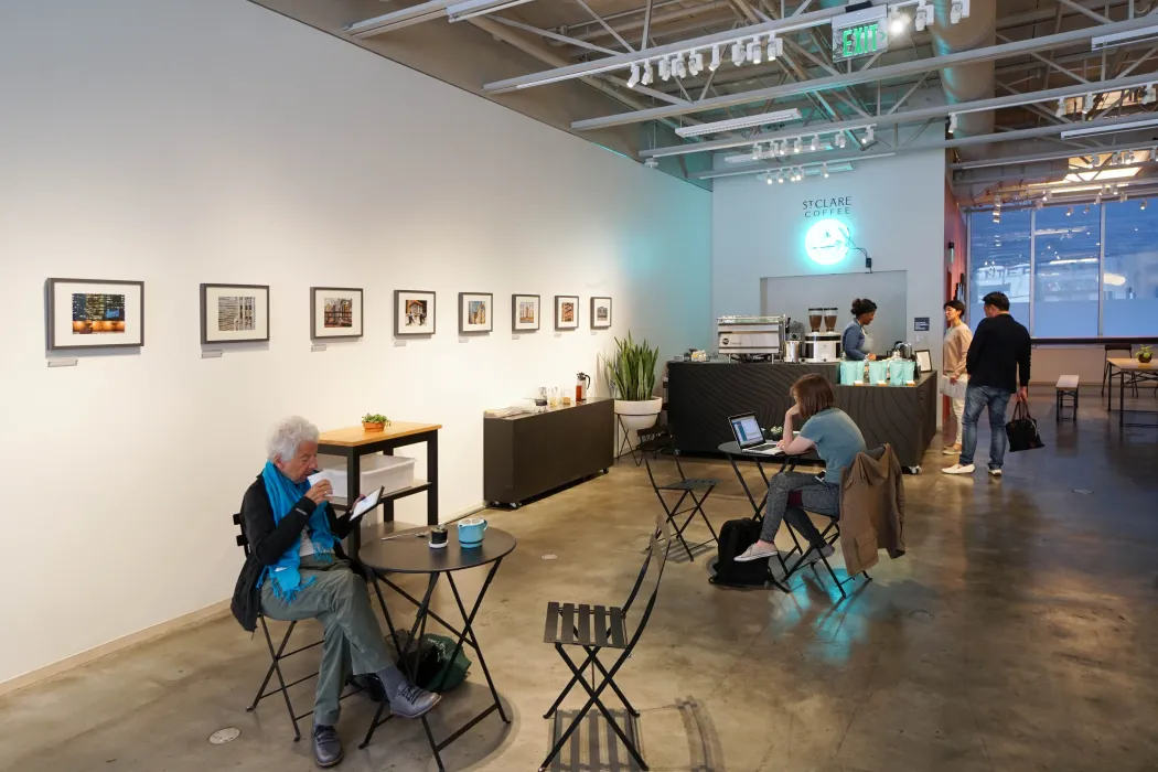 Interior of SPUR Urban Center Galleries / St. Clare Coffee in San Francisco.