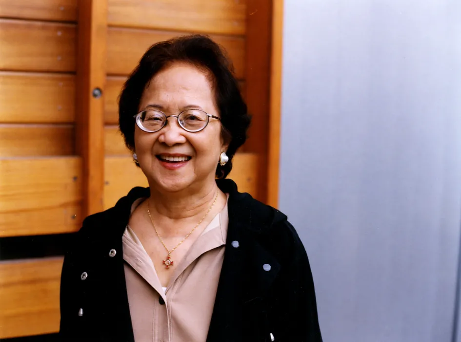 Woman smiling at Northside Community Center in San Jose, California.