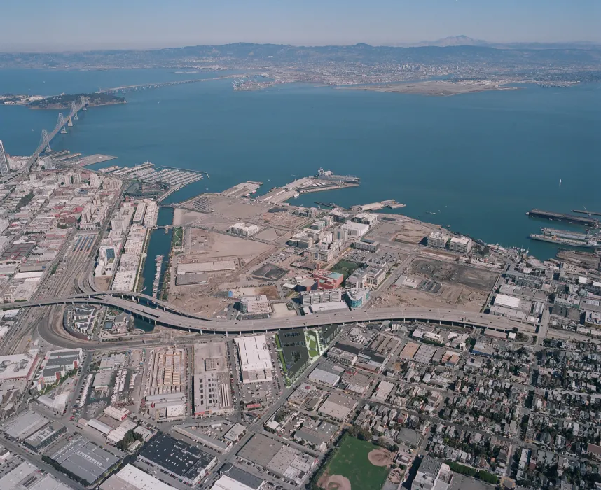 Aerial view of Potrero 1010 in San Francisco, CA.