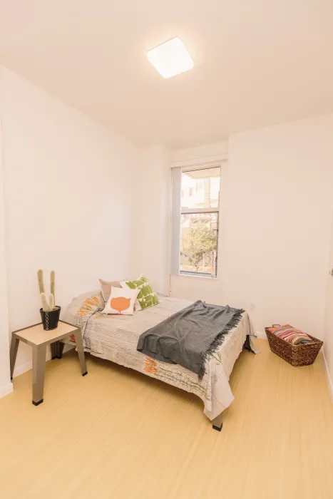 Bedroom inside a unit at Bayview Hill Gardens in San Francisco, Ca.