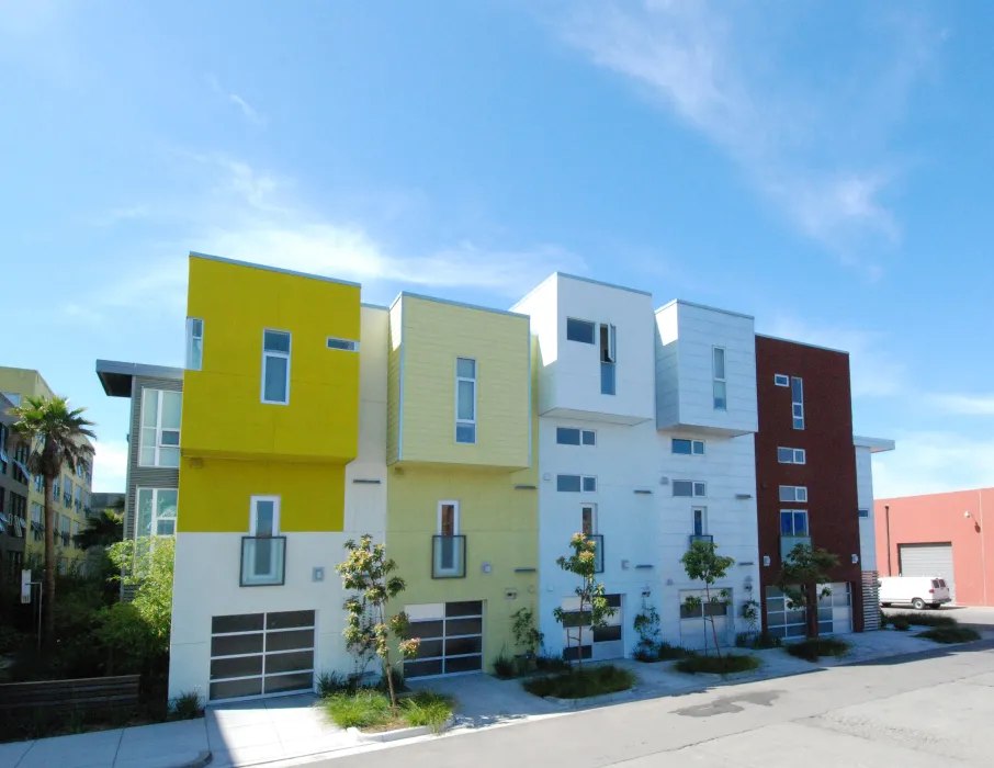 Townhouses at Blue Star Corner in Emeryville, Ca.