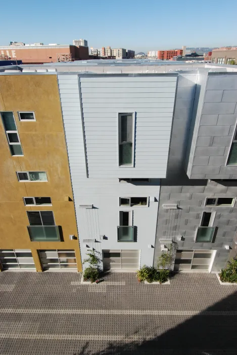 View of Blue Star Corner in Emeryville, Ca from above.