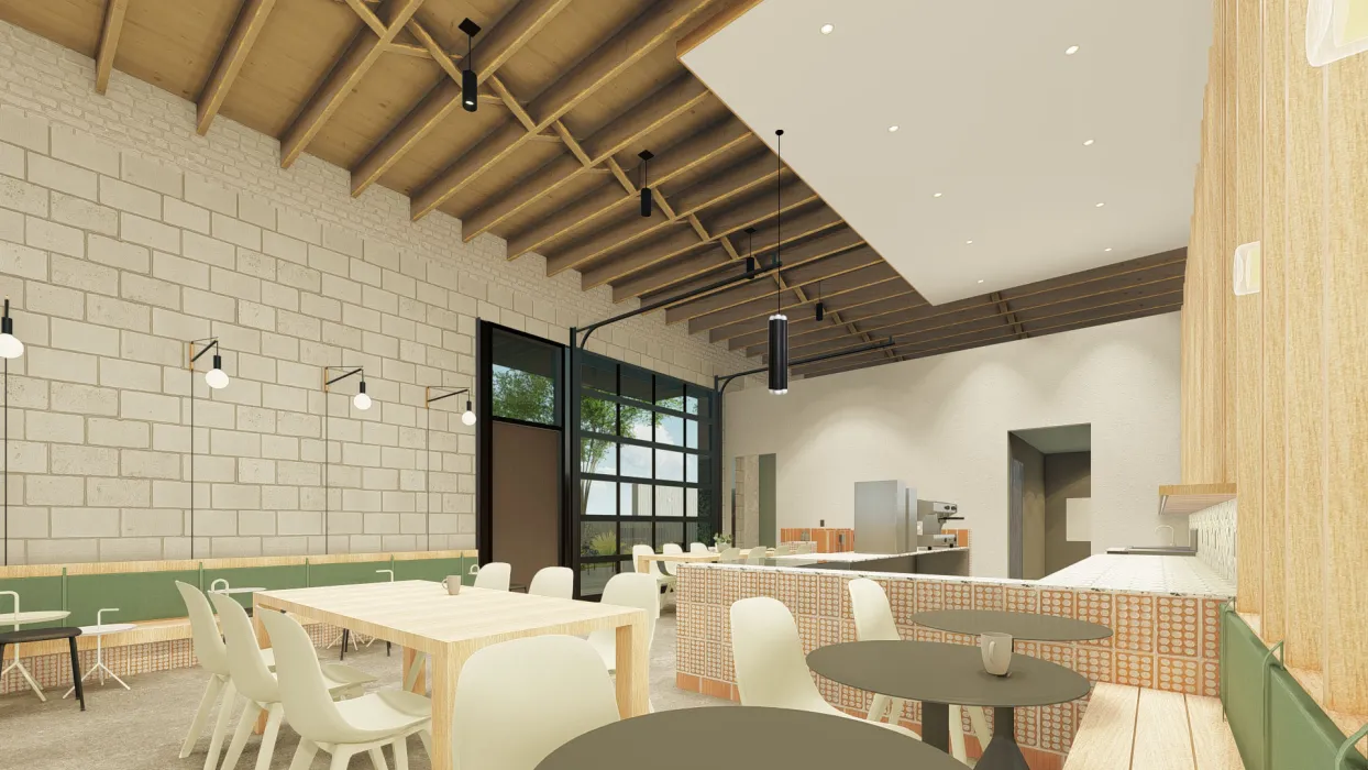 Interior rendering of the Bandsaw in Birmingham, AL.