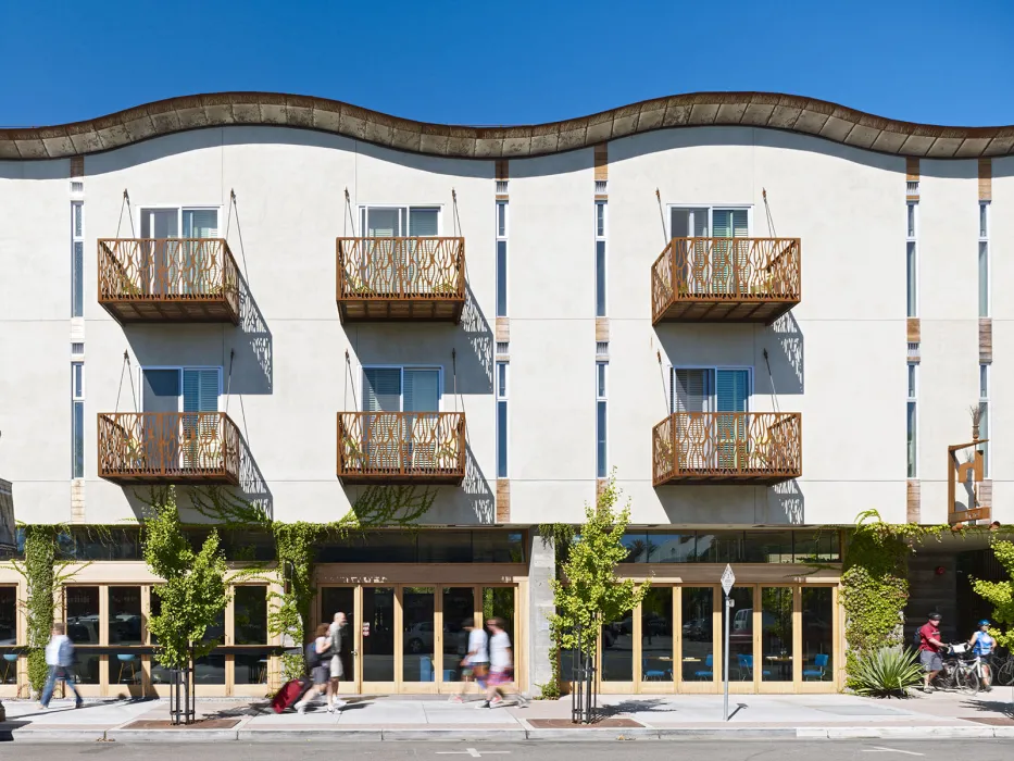 Exterior view of h2hotel in Healdsburg, Ca.