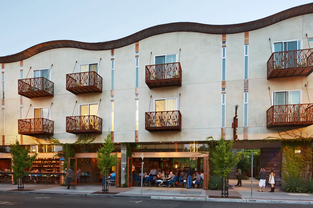 Exterior view of h2hotel in Healdsburg, Ca.