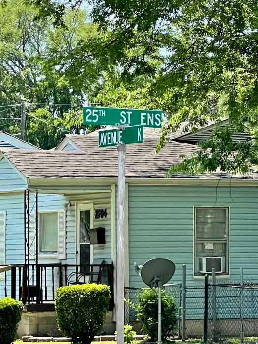 Intersection at the future site of Ensley Mixed-Use Neighborhood in Birmingham, Alabama.