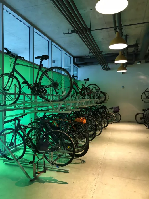 Bicycle parking in 855 Brannan in San Francisco.