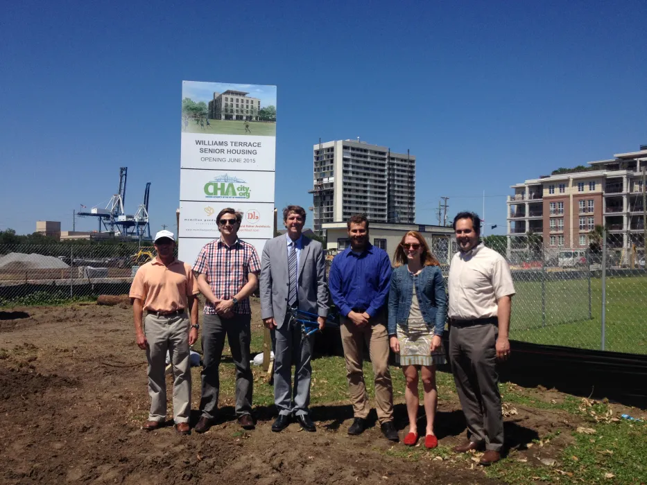 Ribbon-cutting at Williams Terrace site in Charleston, SC.