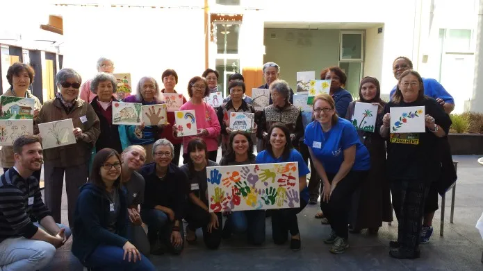 Art class at Lakeside Senior Housing in Oakland, Ca.