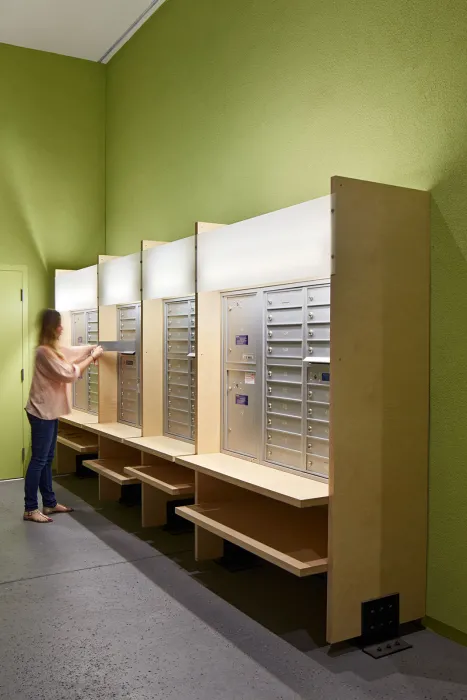 Residential mailboxes in La Valentina Station in Sacramento, Ca.