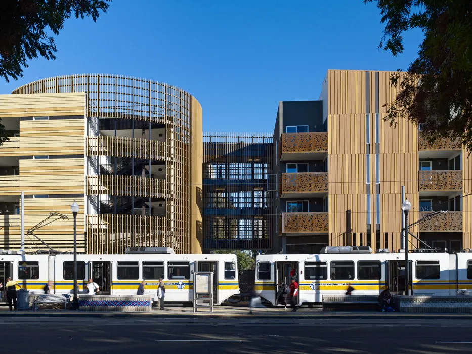 Exterior view of the entrance to La Valentina Station in Sacramento, Ca.