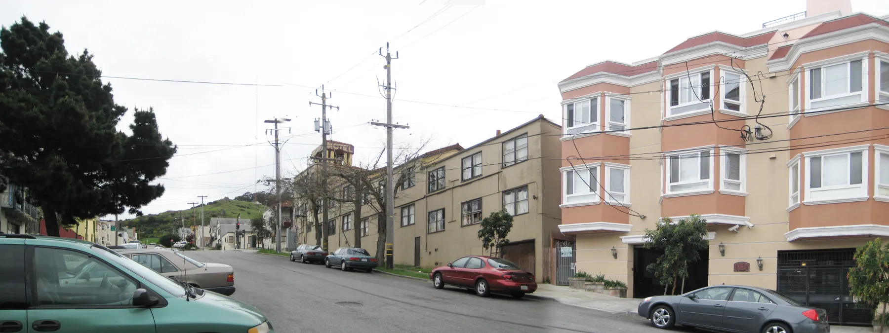 Site before construction of Bayview Hill Gardens in San Francisco, Ca.