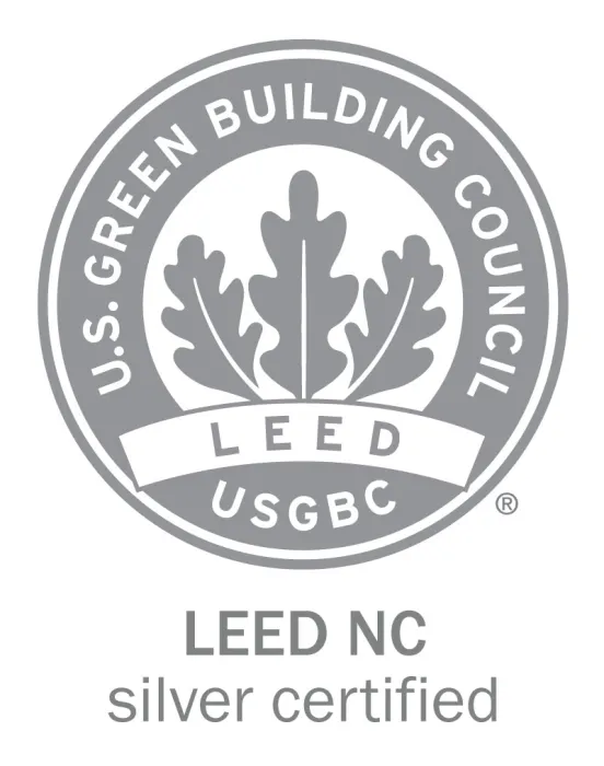 Leed Silver Certification logo.