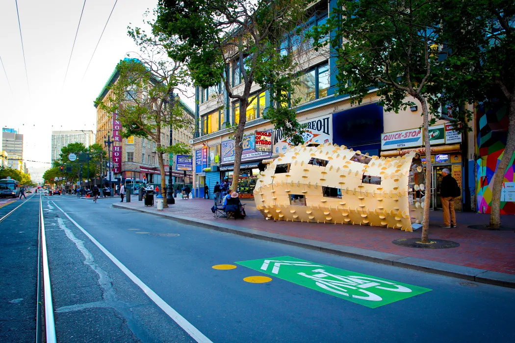 DBA's installation, PeepSHOW, for the Market Street Prototyping Festival in San Francisco.