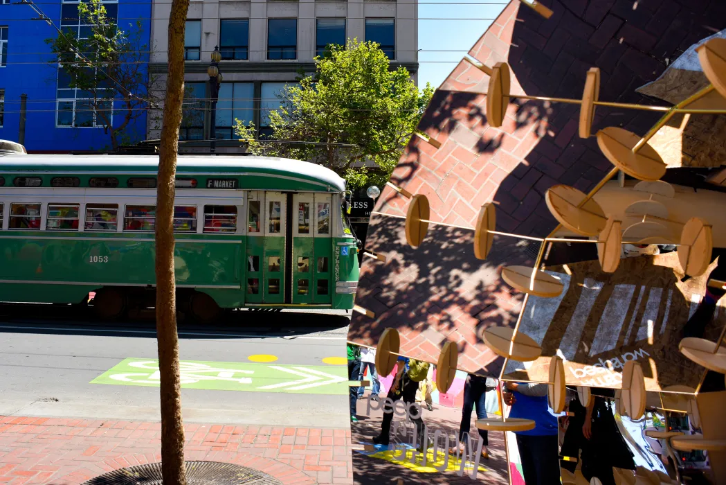 DBA's installation, PeepSHOW, for the Market Street Prototyping Festival in San Francisco.