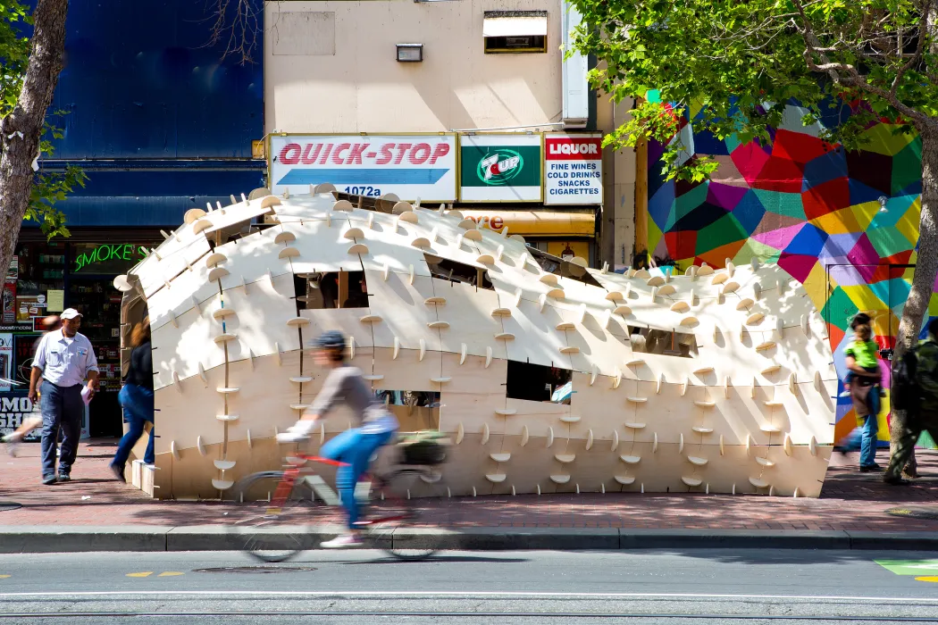 DBA's installation, PeepSHOW, for the Market Street Prototyping Festival in San Francisco.