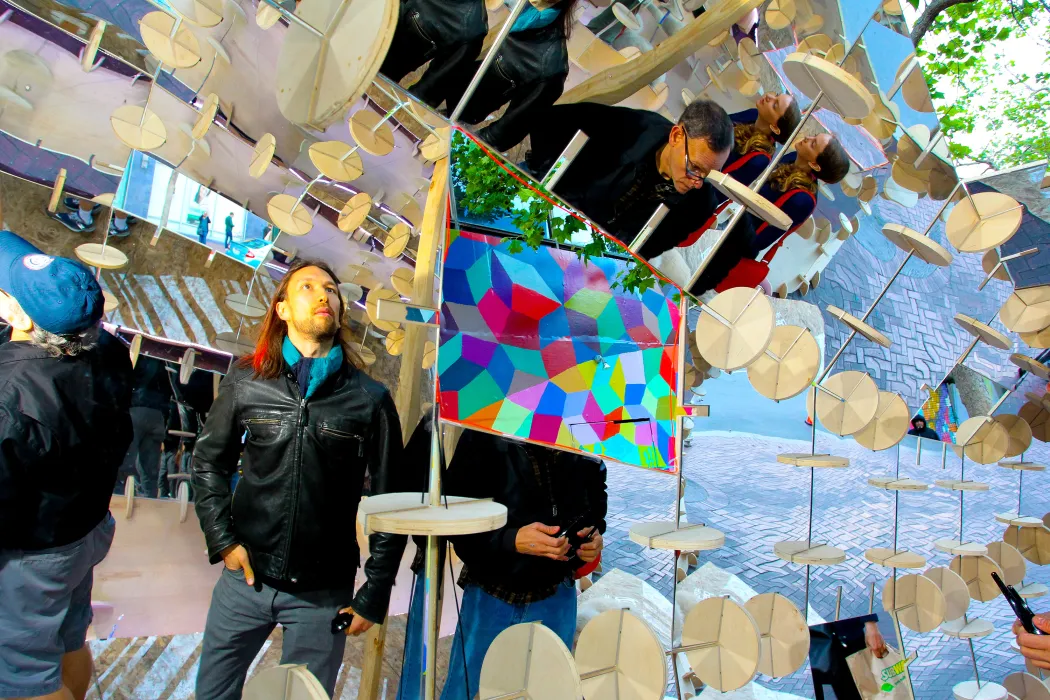 DBA's installation, PeepSHOW, for the Market Street Prototyping Festival in San Francisco.