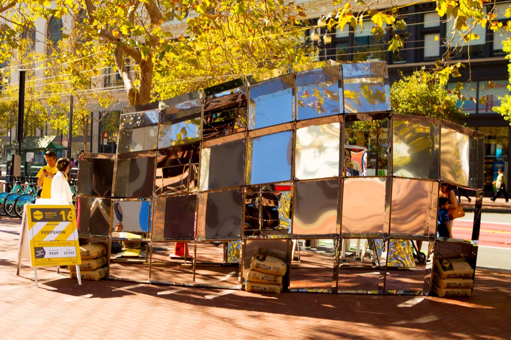 DBA's installation, PeepSHOW 2.0, for the Market Street Prototyping Festival in San Francisco.