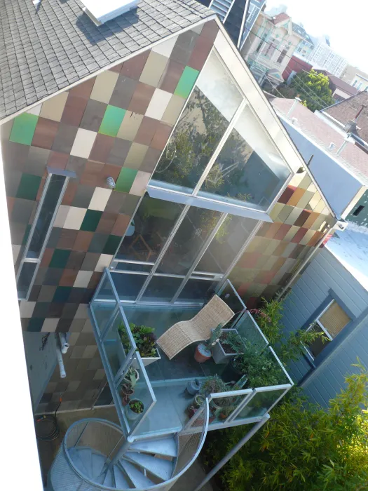 View of the back of Shotwell Design Lab in San Francisco from above.