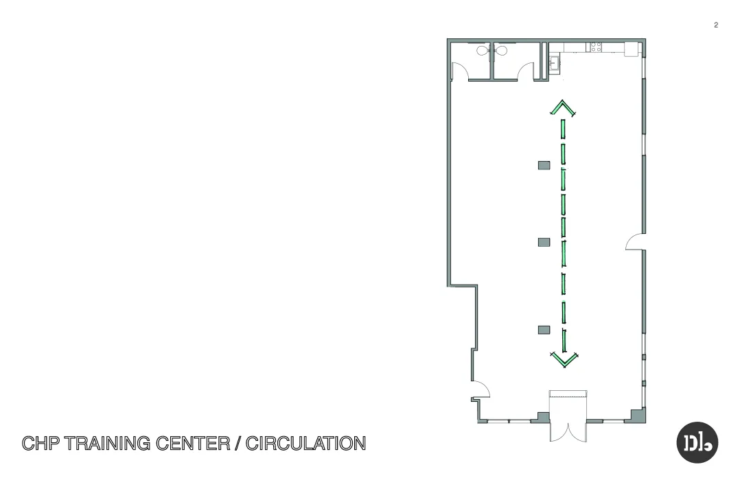 Circulation site plan for CHP Training Center in San Francisco.