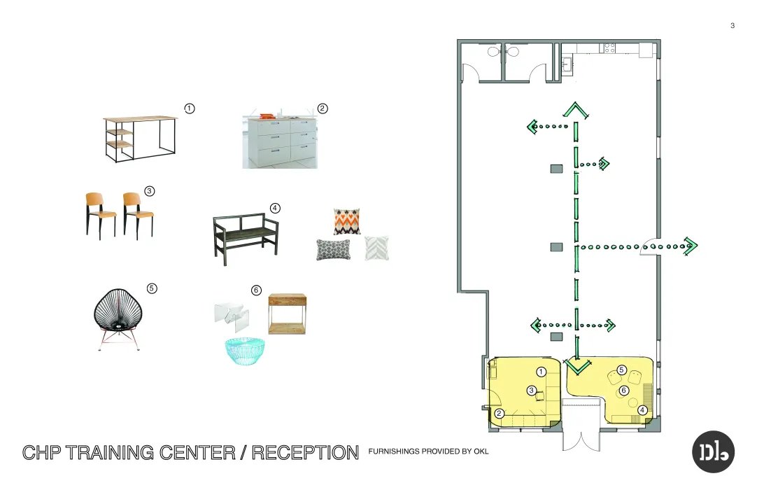 Reception site plan for CHP Training Center in San Francisco. 