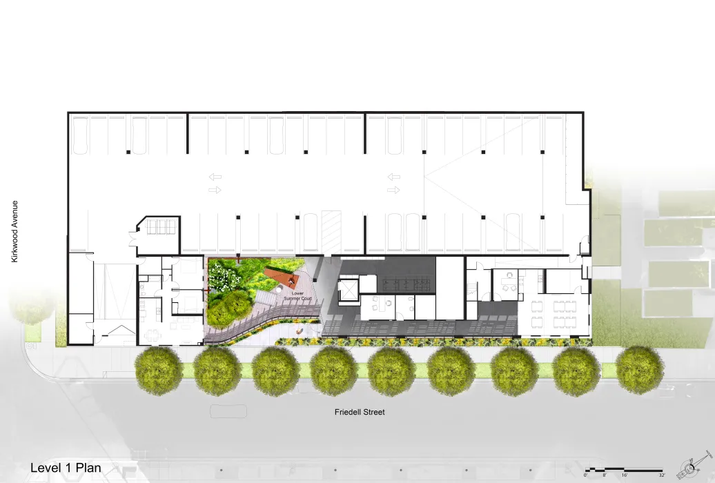 Level one site plan of Pacific Pointe Apartments in San Francisco, CA.