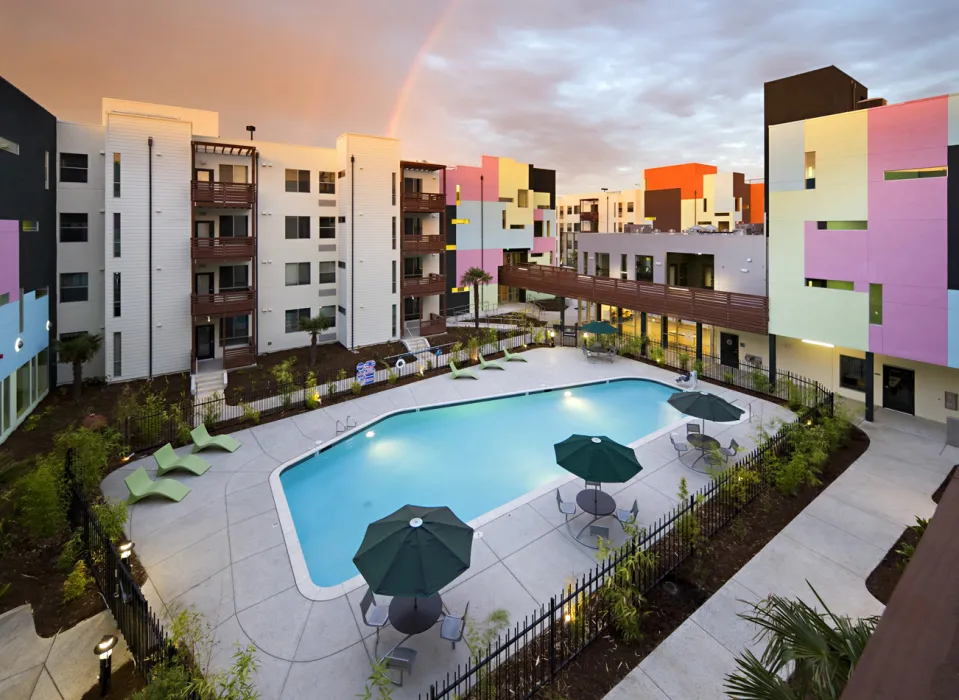 The pool at Paseo Senter in San Jose, California.