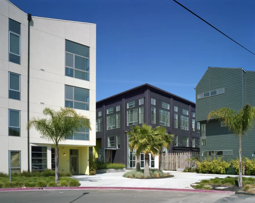 Exterior view of Pacific Cannery Lofts in Oakland, California.