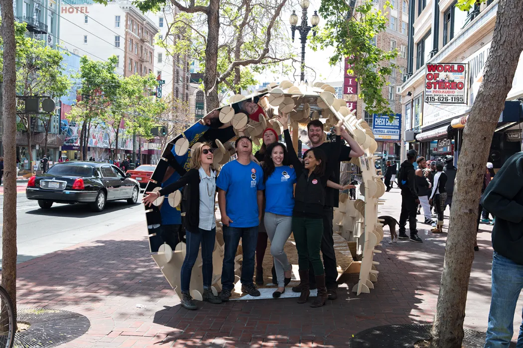 DBA's installation, PeepSHOW, for the Market Street Prototyping Festival in San Francisco.