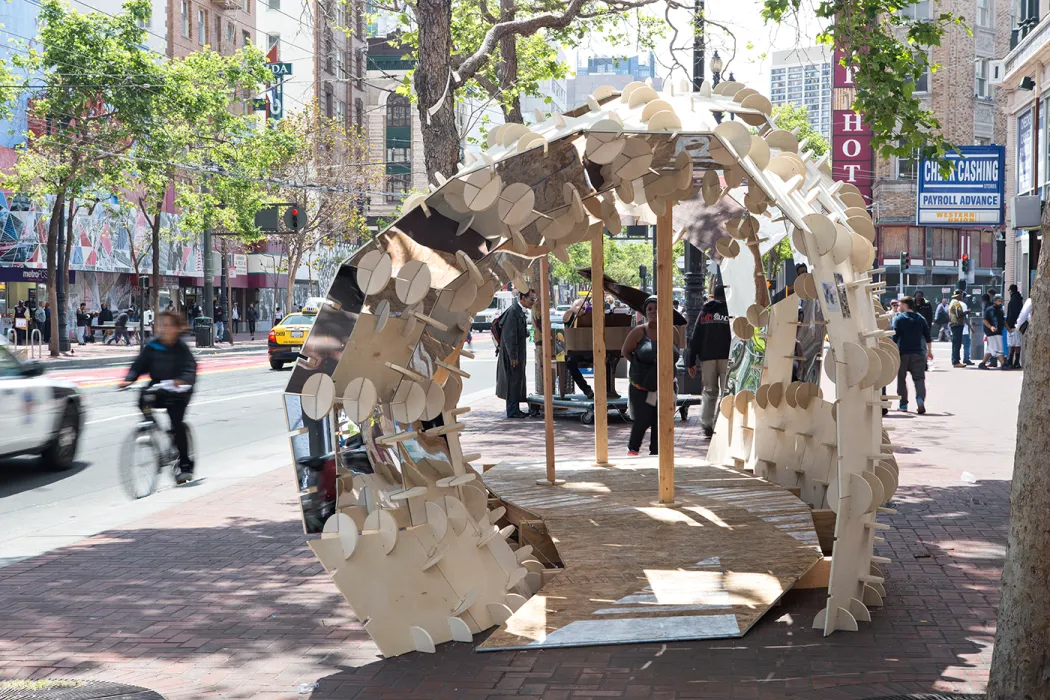 DBA's installation, PeepSHOW, for the Market Street Prototyping Festival in San Francisco.