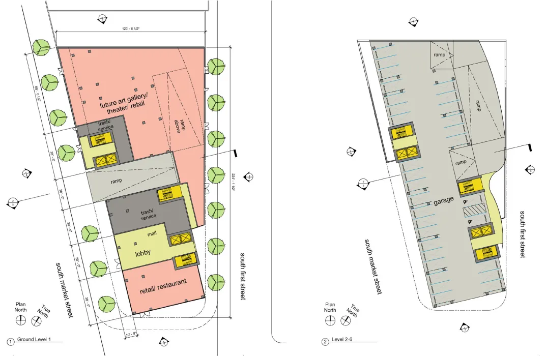Ground level site plan for Market Gateway Tower.