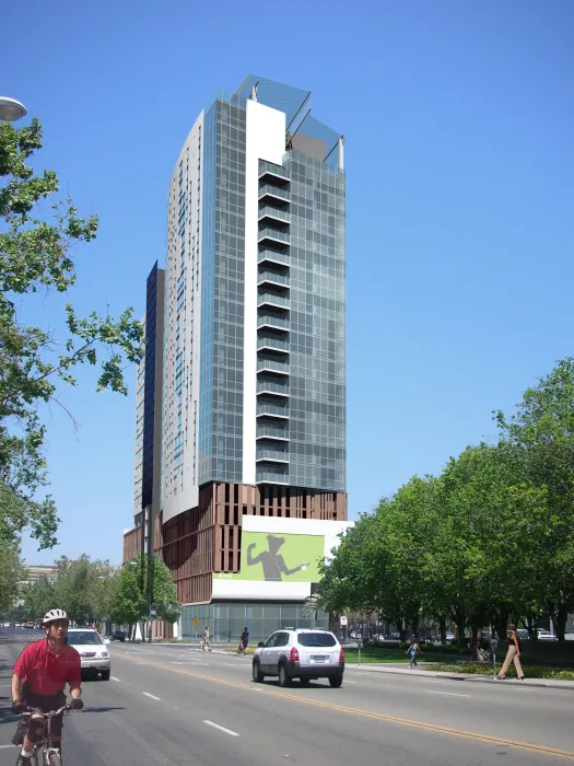 Exterior rendering of the Market Gateway Tower down the street.