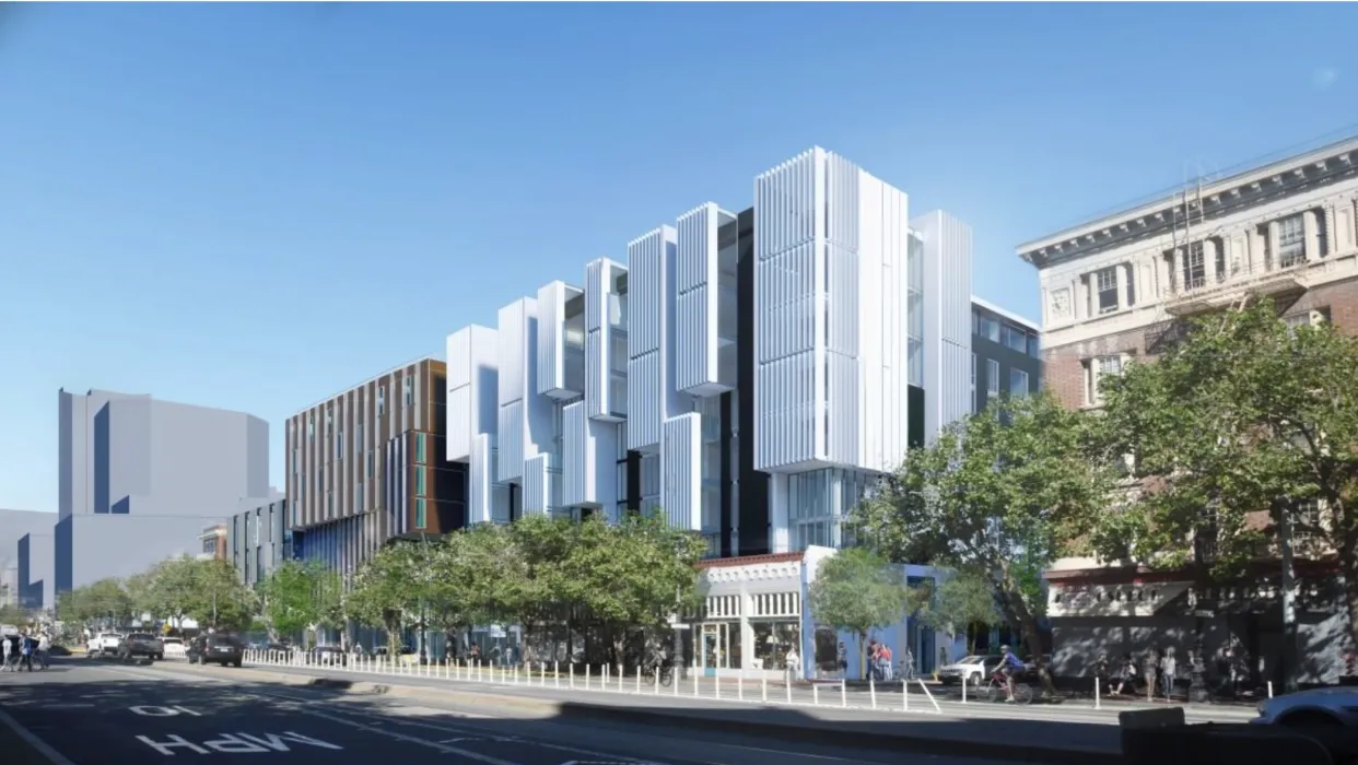 Exterior rendering of Brady Block development in San Francisco.