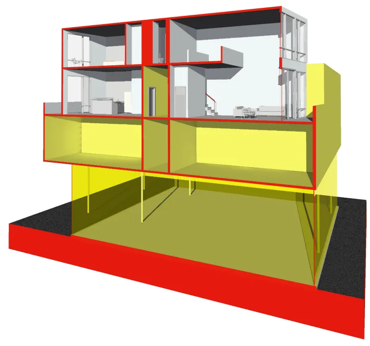 Computer generated section perspective for Taxi 2 in Denver, Colorado. 