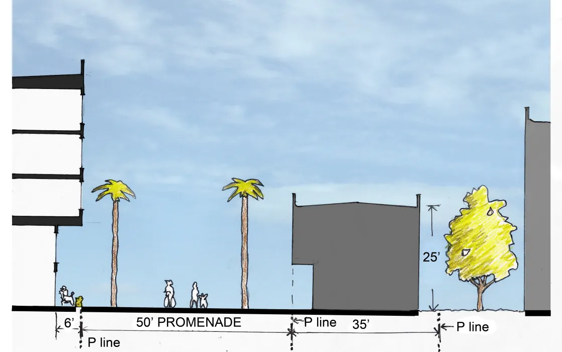 Sketch of section of Union Flats in Union City, Ca.