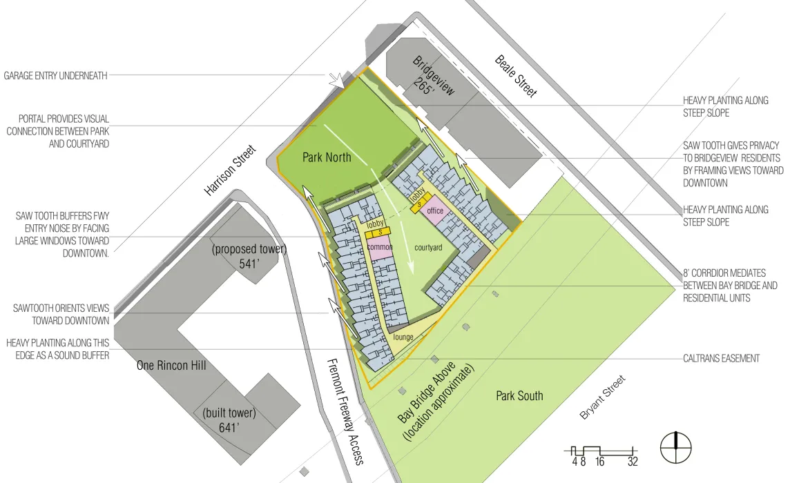 Site plan for Rincon Green in San Francisco.