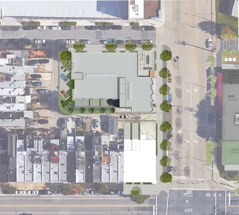 Site plan of A2 Apartments in Baltimore, Maryland.