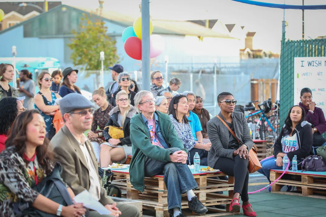 Audience at a SPARC-It-Place in Oakland, Ca.