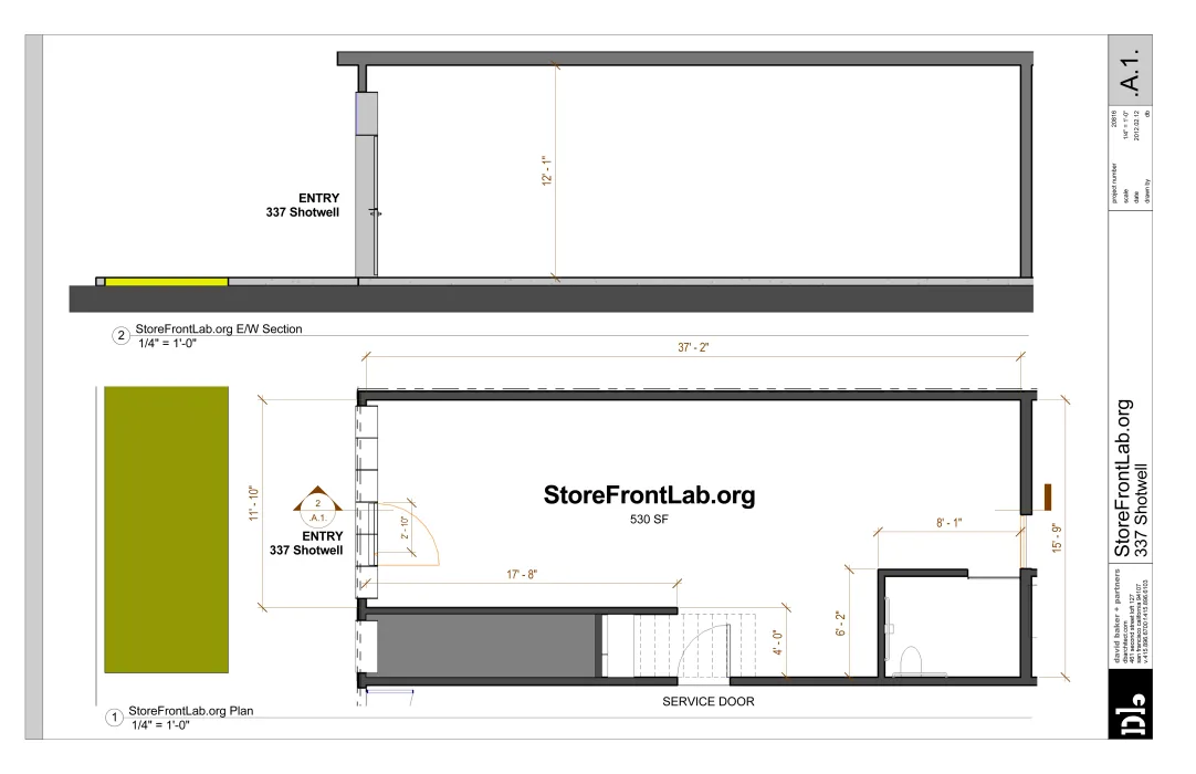 Site plan for StoreFrontLab in San Francisco.