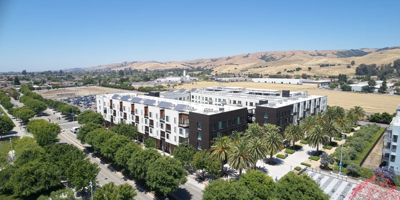 Aerial view of Union Flats in Union City, Ca.