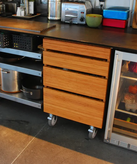 Kitchen drawers at Shotwell Design Lab in San Francisco.