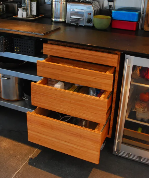 Kitchen drawers at Shotwell Design Lab in San Francisco.