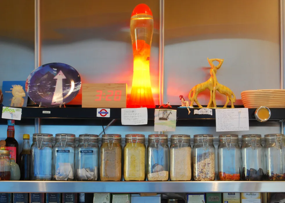 Spices in the kitchen at Shotwell Design Lab in San Francisco.