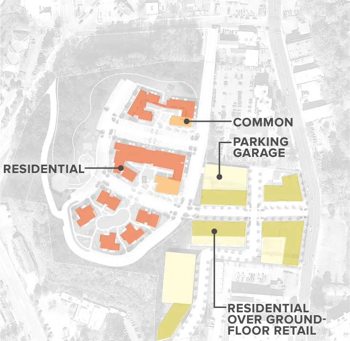 Site diagram of Lee Walker Heights in Asheville, North Carolina.