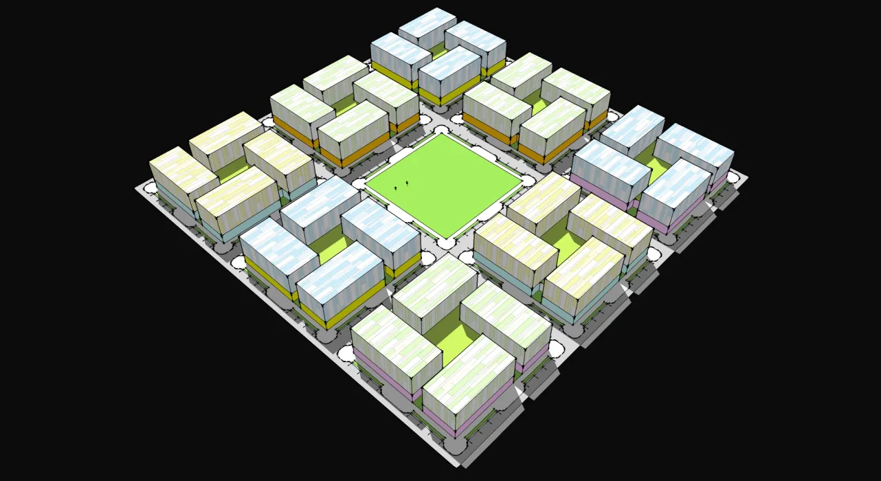 The bland site plan alternative of humanCITY.