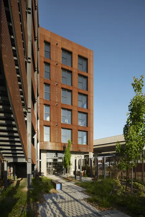 Residential courtyard at The Union in Oakland, Ca. 